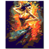 Latin Dancer - Painting by Numbers